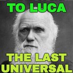 We’re All Related To LUCA | WE'RE ALL
RELATED
TO LUCA; THE LAST
UNIVERSAL
COMMON
ANCESTOR | image tagged in charles darwin,evolution,atheism,anti-religion,god religion universe,universe | made w/ Imgflip meme maker