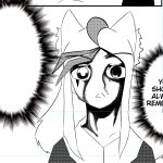 Neko menacingly telling something
