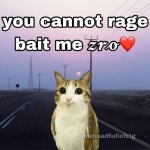 you cant ragebait me