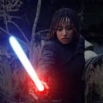 Light saber turning red GIF Template