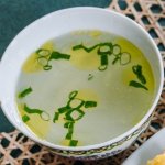 Clear chicken broth