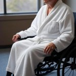Donald Trump bathrobe wheelchair hospital dementia