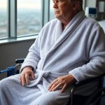 Donald Trump bathrobe wheelchair hospital dementia