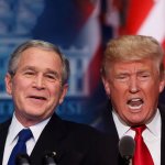 Bush and Trump meme