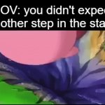 Fallen off the staircase | POV: you didn't expect another step in the stairs | image tagged in gifs,funny,memes,kirby,stairs,relatable | made w/ Imgflip video-to-gif maker