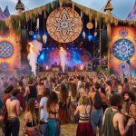 Israel TRIBE of NOVA music festival, promoting Shamamic tales