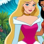 The Blonde Hair Princess in Pink