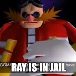 knuckles is in extra jail for bad behaviour. | RAY IS IN JAIL | image tagged in eggman alternative accounts | made w/ Imgflip meme maker