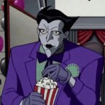 Joker eating popcorn GIF Template