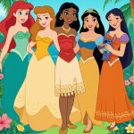 5 Princesses and a Blue Alien Dog Koala Hybrid