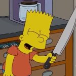 Bart Simpson With A Knife