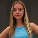 A teenage girl with blue tank top meme