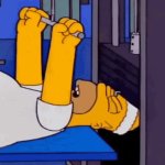 Homer hit with weights GIF Template