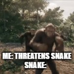 Snakes dance in self defence | ME: THREATENS SNAKE
SNAKE: | image tagged in gifs,memes,funny,snake | made w/ Imgflip video-to-gif maker