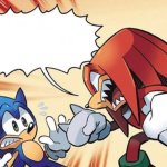 Knuckles yelling at sonic 2