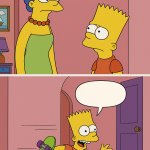 Bart Simpson excited to jump off the roof