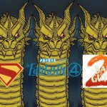 Quick Summary of the Summer 2025 Box Office | image tagged in 5 headed dragon,jurassic world,superman,fantastic 4,bad guys 2,smurfs | made w/ Imgflip meme maker