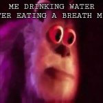 Sully Groan | ME DRINKING WATER AFTER EATING A BREATH MINT | image tagged in sully groan | made w/ Imgflip meme maker