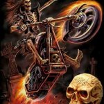 Skeleton motorcycle
