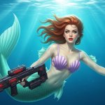 mermaid black widow
