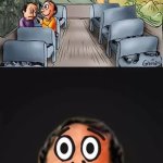 happy guy on bus