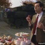 mr bean tank GIF Template