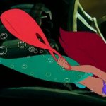 ariel swimming in the shipwreak