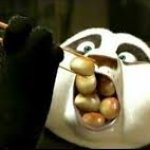 Po eating dumplings