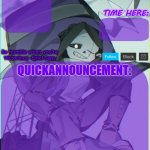 MC941's Quick Announcement Temp template