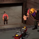 tf2 Lazy Purple Heavy hitting a tele