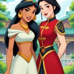 Princess Jasmine and Fa Mulan