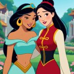 Princess Jasmine and Fa Mulan