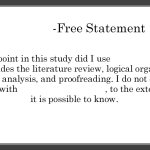 Free Statement