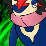 Greninja Pokémon drawing! Drawn on her smartphone on Kleki