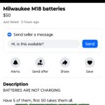 Funny | FLORDUH MARKETPLACE.. GOT A DUDE THAT WANTS TO TRADE 20S FOR 24S OR 26S EVEN STEVEN. THIS SUMBITCH WANTS YOU TO PAY HIM $50 FOR BROKEN BATTERIES THAT THE RECYCLING CENTER MIGHT GIVE HIM A DOLLAR FOR. | image tagged in funny,facebook,market,trash,trade,florida man | made w/ Imgflip meme maker