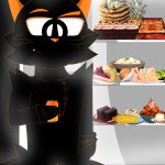 Black cat fridge furry thing template