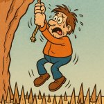 holding on to dear life