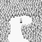 Crowd avoiding man GIF Template