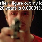 jesse pinkman pointing gun | Me after I figure out my lovely wife of 20 years is 0.00001% Fr*nch | image tagged in jesse pinkman pointing gun | made w/ Imgflip meme maker