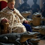 King Trump and his Praetorian Guard alligators
