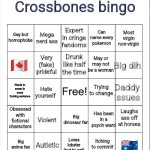 Whack ass crossboner bingo meme