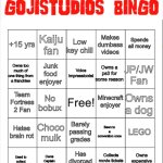 Gojistudios Bingo Card
