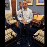 Hakeem Jeffries at bat
