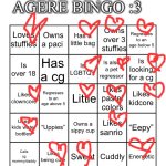 Agere bingo by EROP | image tagged in agere | made w/ Imgflip meme maker