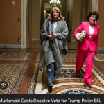 Lisa Murkowski. Trump Policy Bill, Deciding Vote, Alaska template