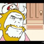 Asgore runs over Dess