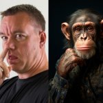 Smartest man vs dumbest primate template