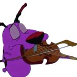 Courage The Cowardly Dog plays sad violin