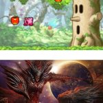 Kirby game first vs last bossfight