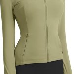 Gacaky Women's Slim Fit Workout Running Track Jackets Full Zip-u